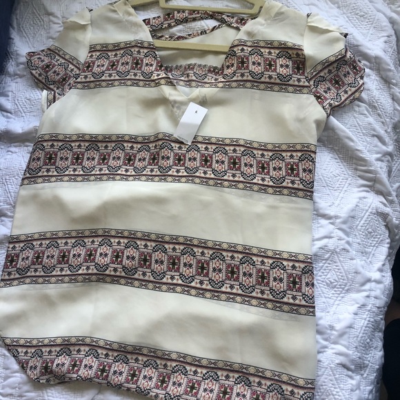 Loft outlet geometric designed blouse - Picture 2 of 5